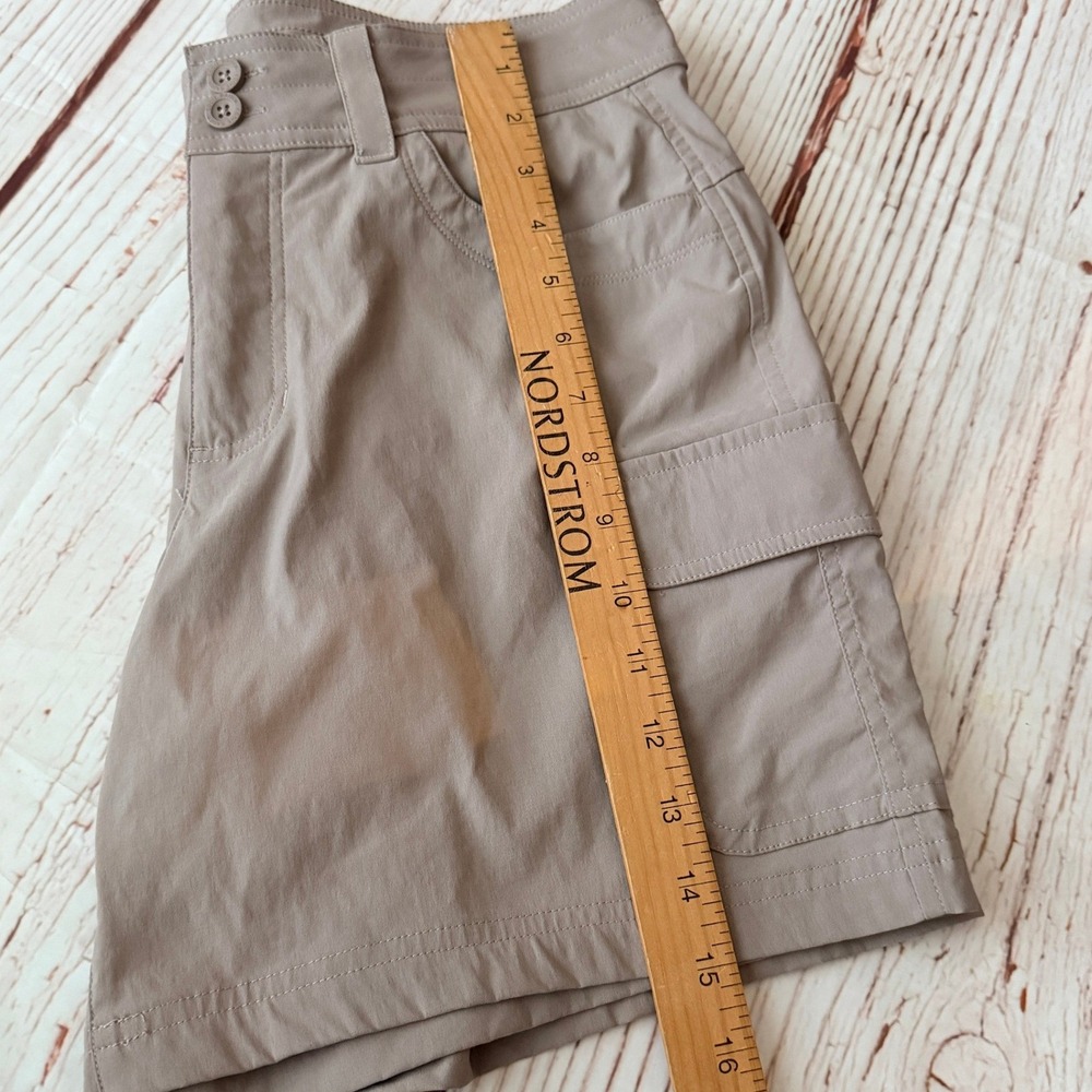 Eddie Bauer Summer Trail Shorts Womens 6 Tan Hiking Gorpcore Utility Cargo Nylon - Picture 8 of 10